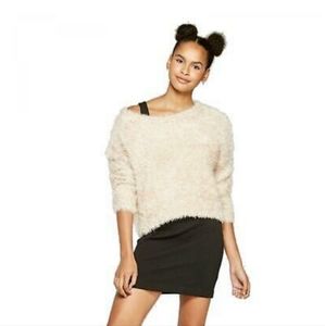 Wild Fable Gold Long Sleeve Fuzzy Sweater Size XS